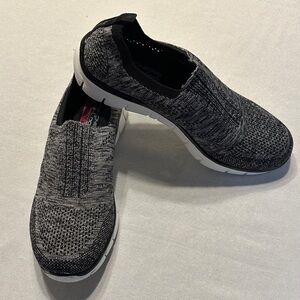 Skechers Women's Black and Gray Air Cooled Memory Foam Sneakers